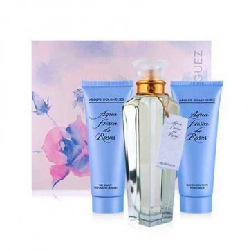 Adolfo Domínguez Lote AGUA FRESCA DE ROSAS Eau de toilette Vaporizador 120 ml + Gel de baño 100 ml + Loción corporal 100 ml