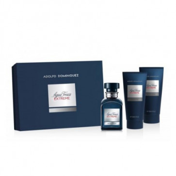 Adolfo Domínguez Lote AGUA FRESCA EXTREME Eau de toilette Vaporizador 120 ml + Aftershave Bálsamo 100 ml + Gel de ducha 100 ml