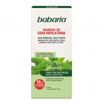 Babaria Aloe Bandes Cire Dépilatoire Corps