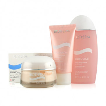 Biotherm Set para Piel Seca AQUASOURCE Crema Hidratante 50 ml + BIOSOURCE Tónico 125 ml + BIOSOURCE Gel 50 ml
