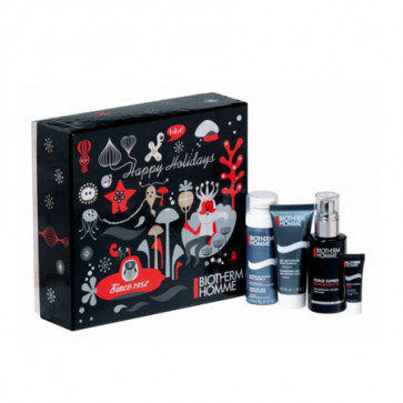 Biotherm Lote HOMME FORCE SUPREME YOUTH ARCHITECT SERUM Serum anti-edad 50 ml + Gel limpiador 40 ml + Espuma de afeitar  50 ml + Contorno de ojos 2 ml