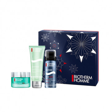 Biotherm Lote HOMME AQUAPOWER LOTE 3 pz Gel-Crema 50ml + Reparador Afeitado Pieles Sensibles 50ml + Gel De Ducha 75ml