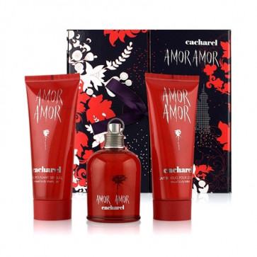 Cacharel Lote AMOR AMOR Eau de toilette Vaporizador 50 ml + Locion corporal 50 ml + Gel de ducha 50 ml