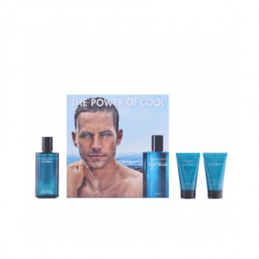 Davidoff Lote COOL WATER Aftershave 75 ml + Gel de ducha 50 ml + Aftershave Bálsamo 50 ml
