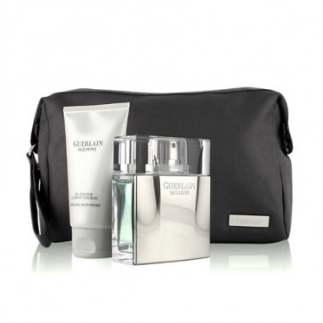 Guerlain Lote 2 HOMME Eau de toilette Vaporizador 80 ml + Gel de baño 75 ml + Neceser
