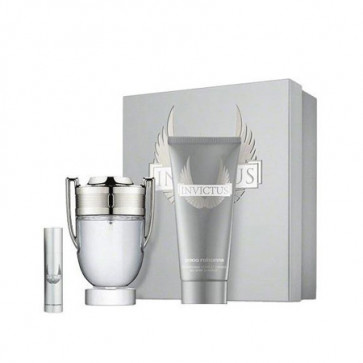 Paco Rabanne Lote INVICTUS Eau de toilette Vaporizador 100 ml + Gel de ducha 100 ml + Eau de toilette Vaporizador 10 ml