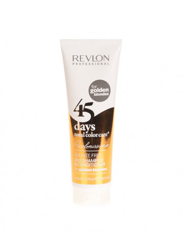 Revlon 45 DAYS 2in1 Shampoo & Conditioner For Golden Blondes Champú y Acondicionador Cabellos Teñidos 275 ml