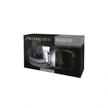 Shiseido Lote MEN ANTI-AGING GLOBAL Tratamiento integral anti-edad 50 ml + Espuma limpiadora 30 ml + Contorno de ojos 5 ml + Neceser