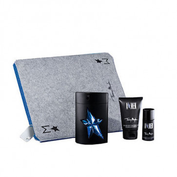 Thierry Mugler Lote A*MEN Eau de toilette Vaporizador Caucho 100 ml + Gel de ducha 50 ml  + Desodorante Stick 20 gr + Funda Ipad