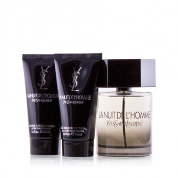 Yves Saint Laurent Lote LA NUIT DE L' HOMME Eau de toilette Vaporizador 100 ml + Gel de baño 50 ml + Aftershave Bálsamo 50 ml
